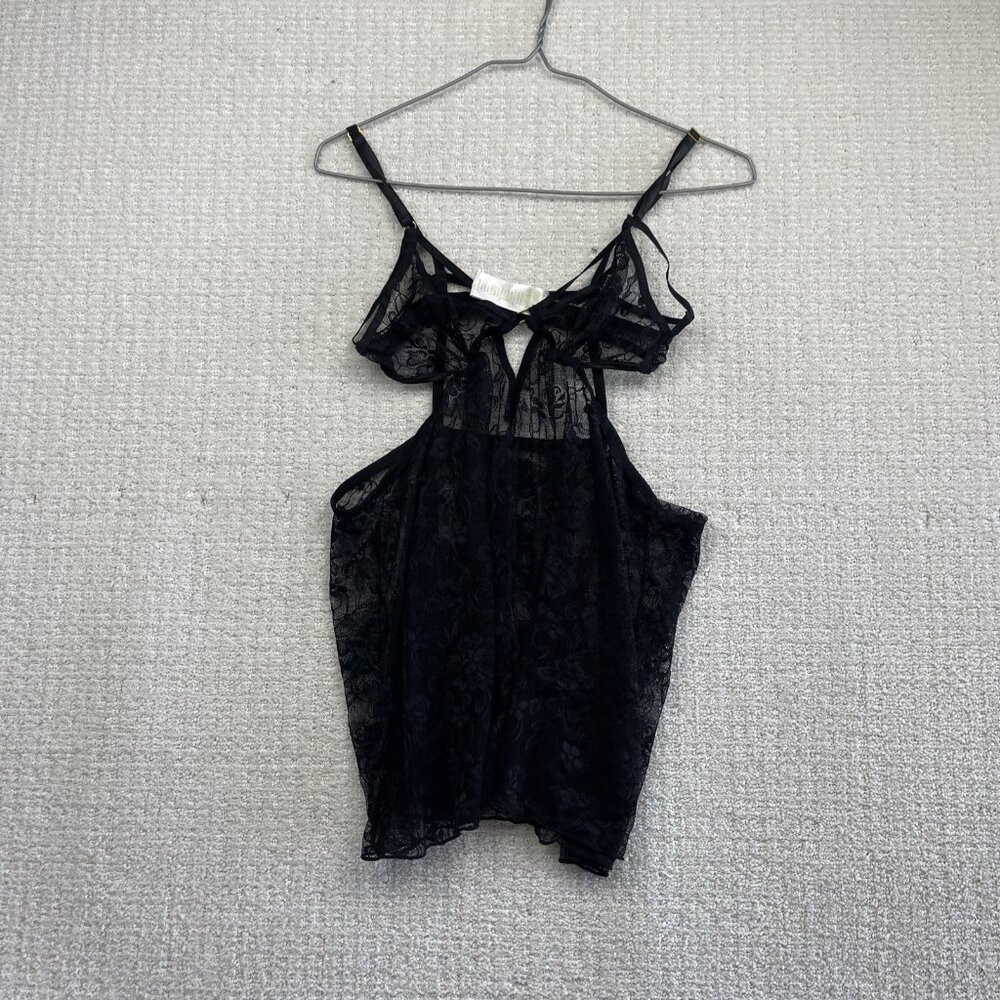 Y2K Baci Sheer Floral Lace Sexy Lingerie Coquette Witchy Goth Romantic Sz M/L